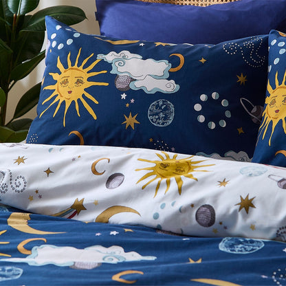 Their Nibs Disco Space Navy Blue Duvet Cover Set
