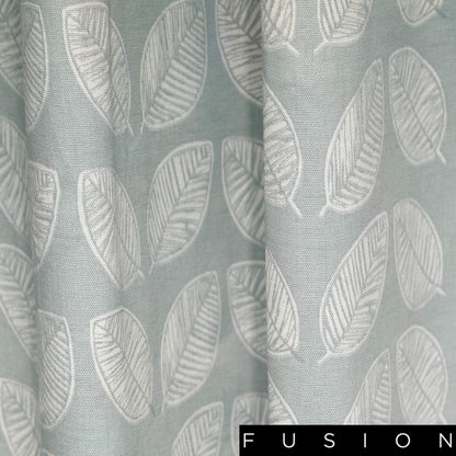 Delft Cotton Duck Egg Eyelet Curtains