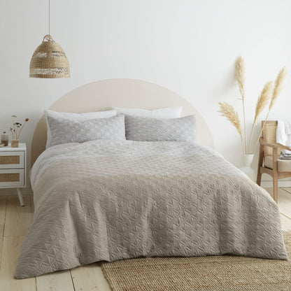 Ombre Geo Natural Duvet Set