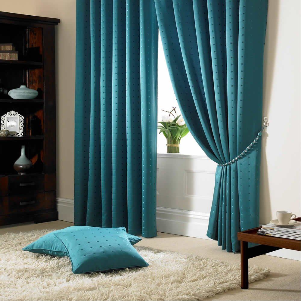 Madison Teal Pencil Pleat Curtains