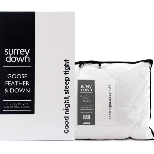 Goose Feather & Down Duvet With Pillow, 9 Tog