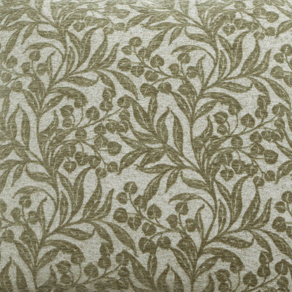 Bianca Fine Linens Chenille Leaves Cushion Green - 50x50cm