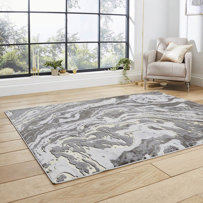 Apollo GR584 Grey/Gold Modern Rug