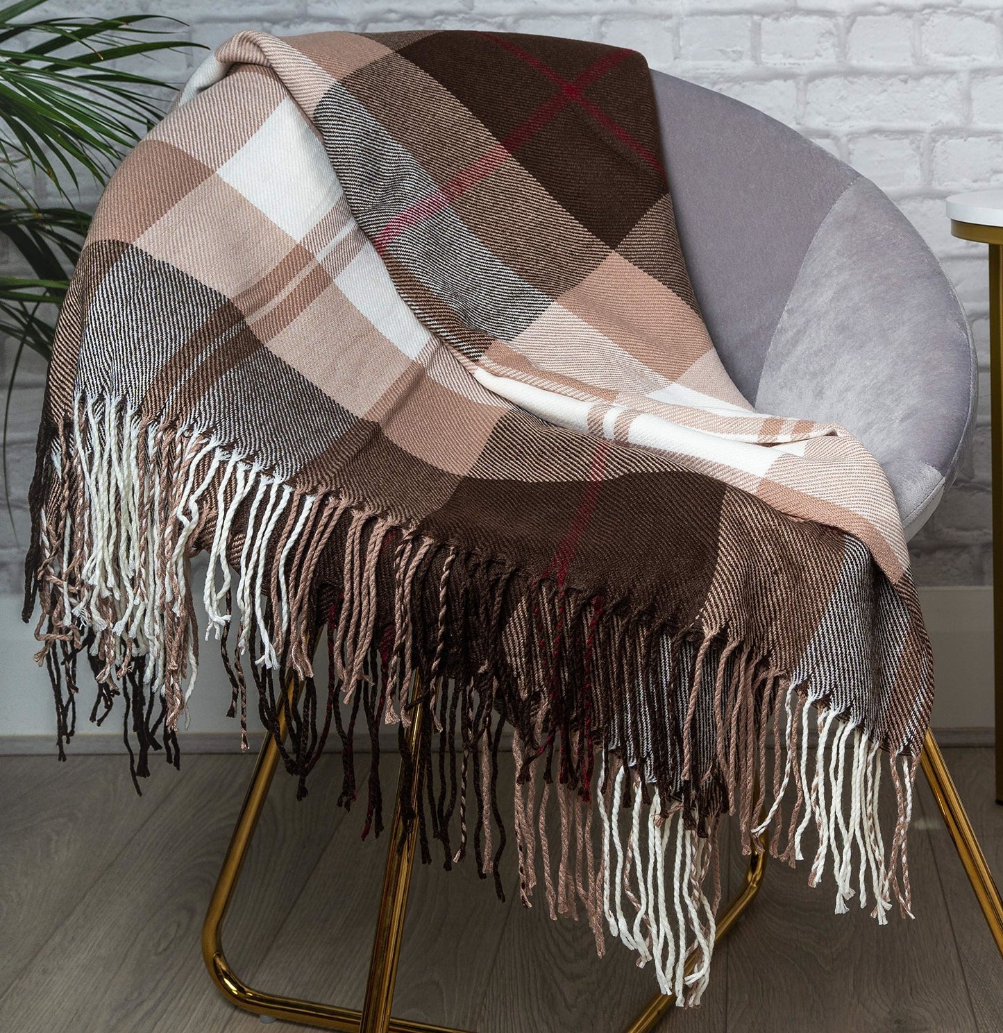 Acrylic Super Soft Burberry Throw