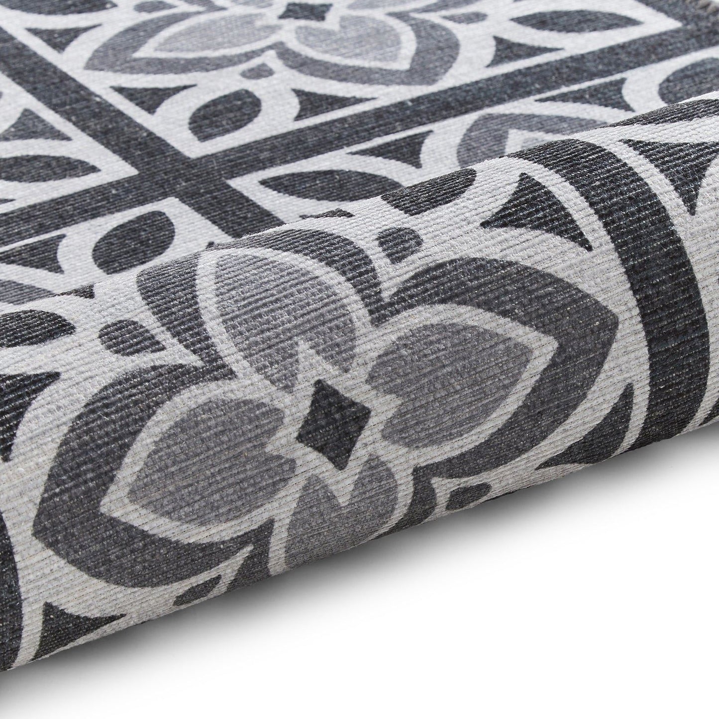 Victoria H1191 Grey/Yellow Washable Rug