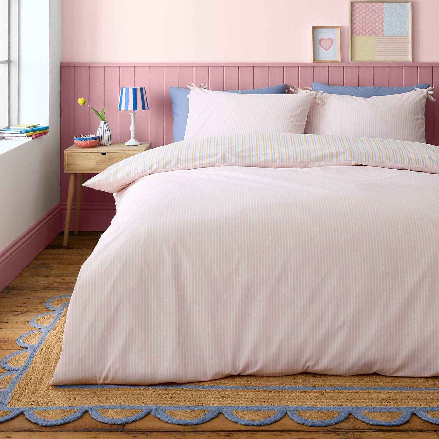 Brighton Stripe Pastel Duvet Cover Set