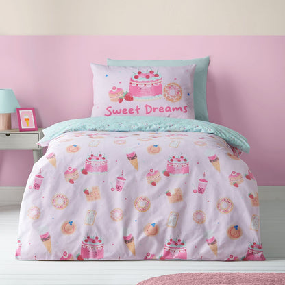 Catherine Lansfield Sweet Treats Pink Duvet Cover Set