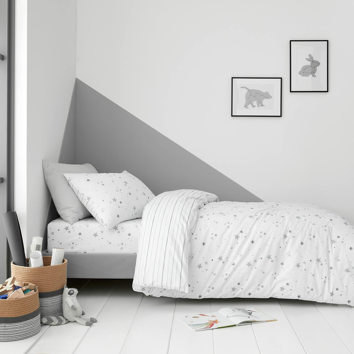 Stars Grey Duvet Set