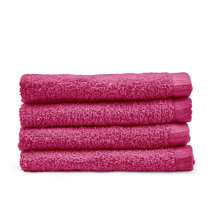 Quick Dry Hot Pink Face Cloth - 4 Pack