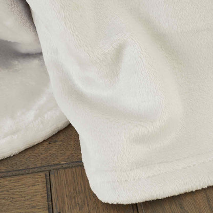 Raschel Velvet Touch Cream Blanket Throw