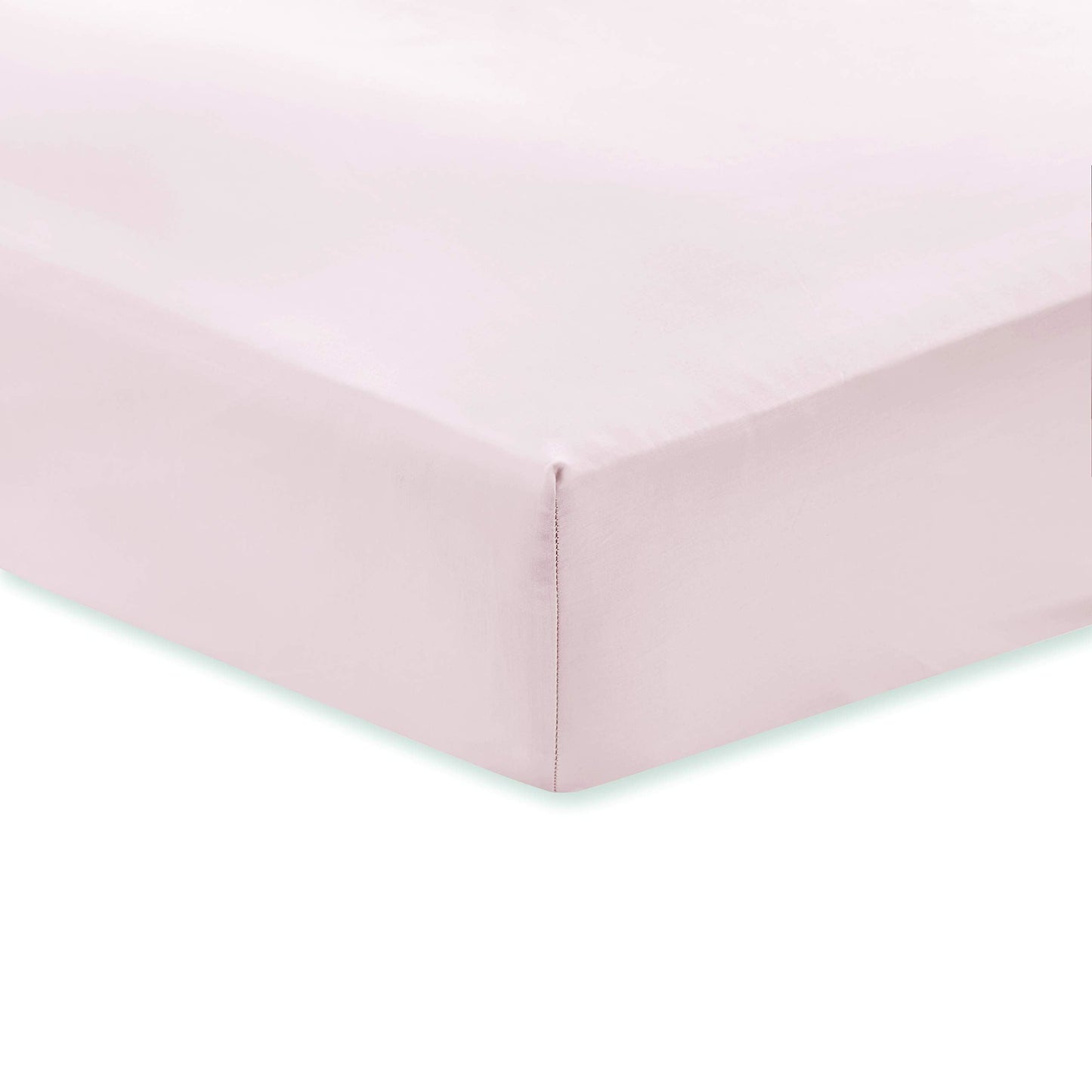 400TC Cotton Sateen Blush Pink Fitted Sheet