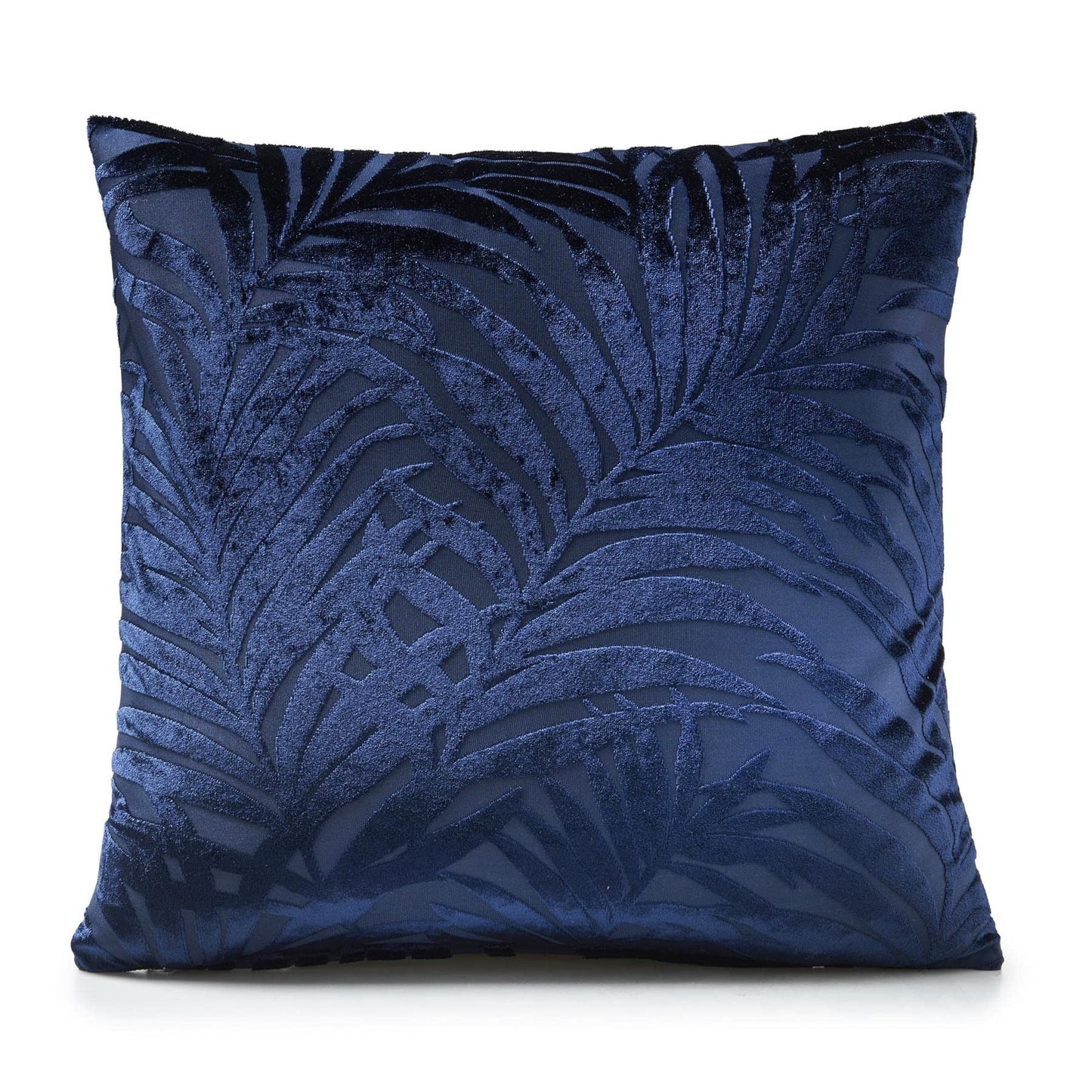 Kew Geometric Chenille Blue Cushion Cover