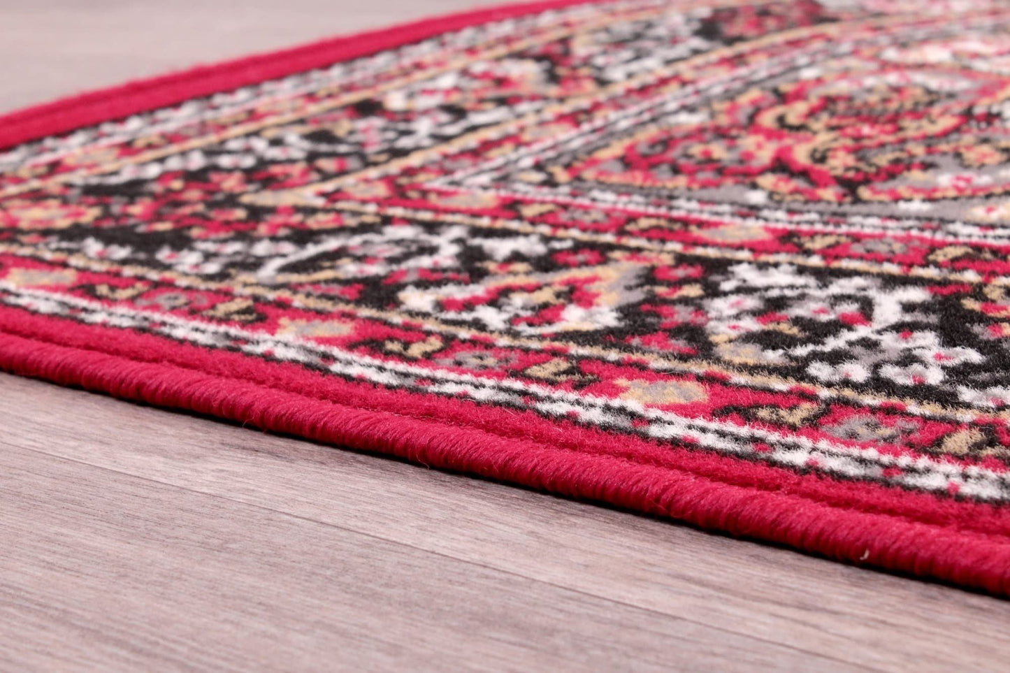 Traditional Poly Lancashire Red Rugs