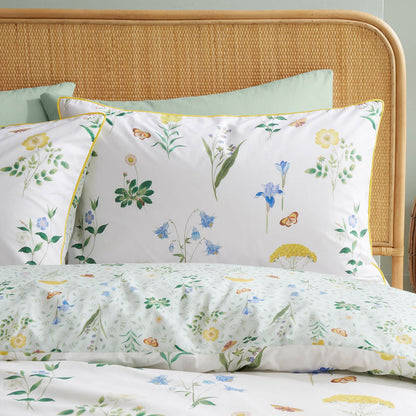 Botanical Cottage Garden White Duvet Cover Set