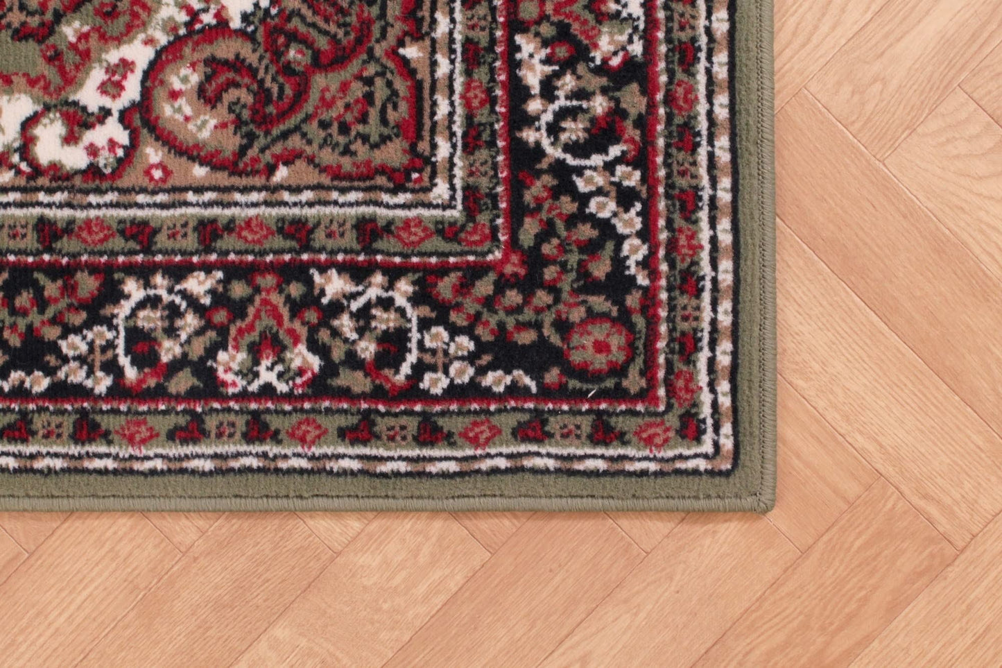 Traditional Poly Lancashire Green Rugs
