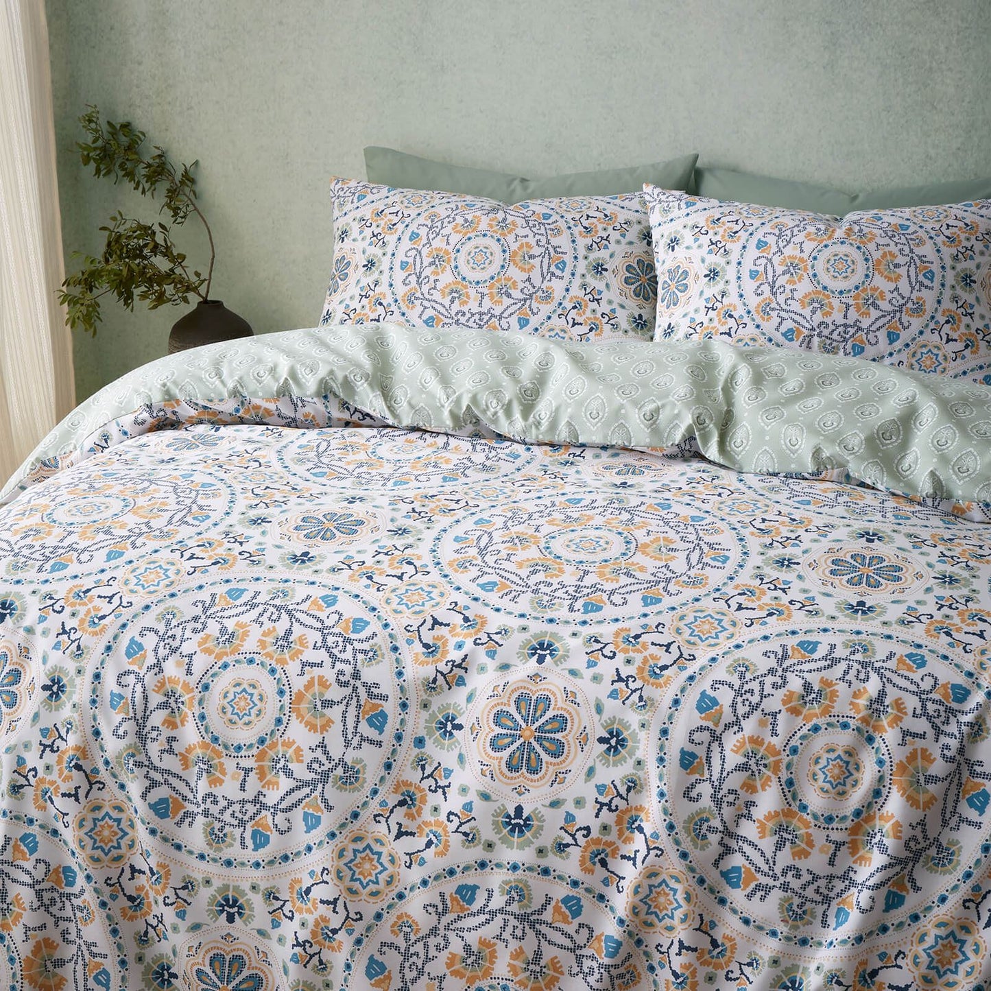 Safiya Mandala Green Duvet Cover Set