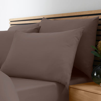 Catherine Lansfield Non-Iron Bedding Duvet Cover Set Chocolate