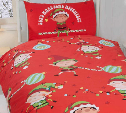 Naughty Elves Multi Duvet Set