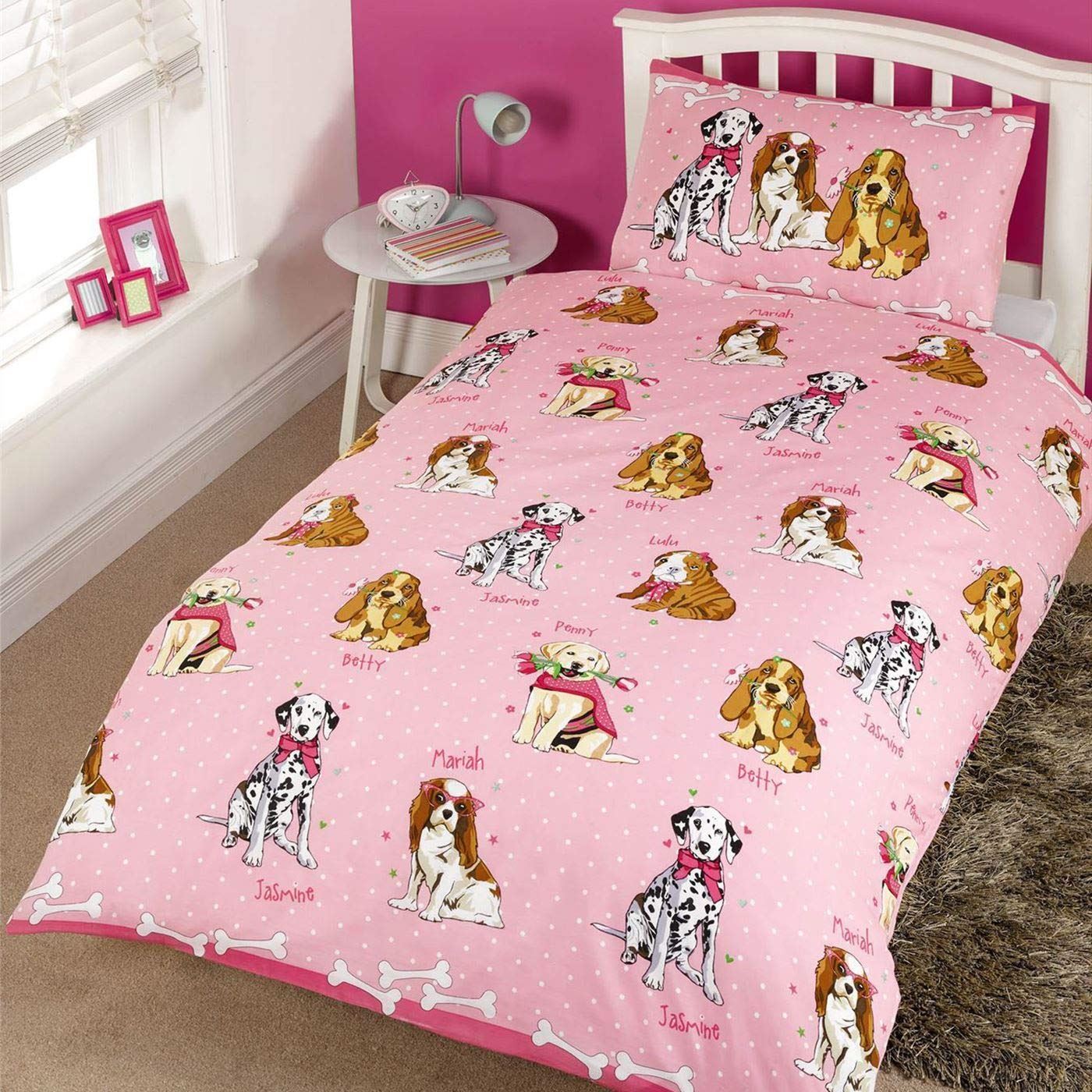 Doggies Pink Duvet Set