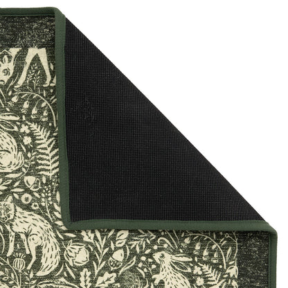 Hug Rug Eco-Washable Whimsical Woodland Green 75x220
