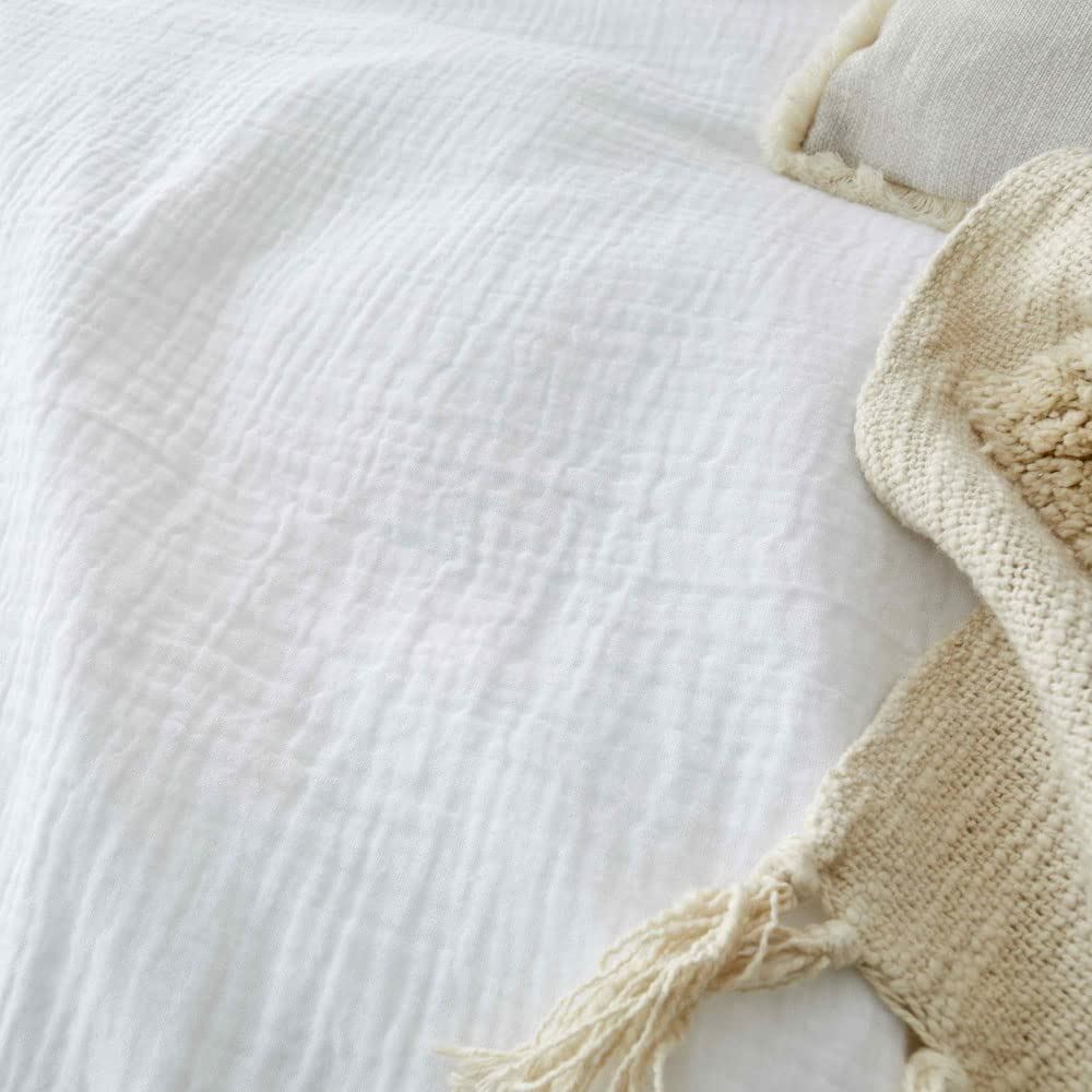 Afra Muslin White Duvet Set