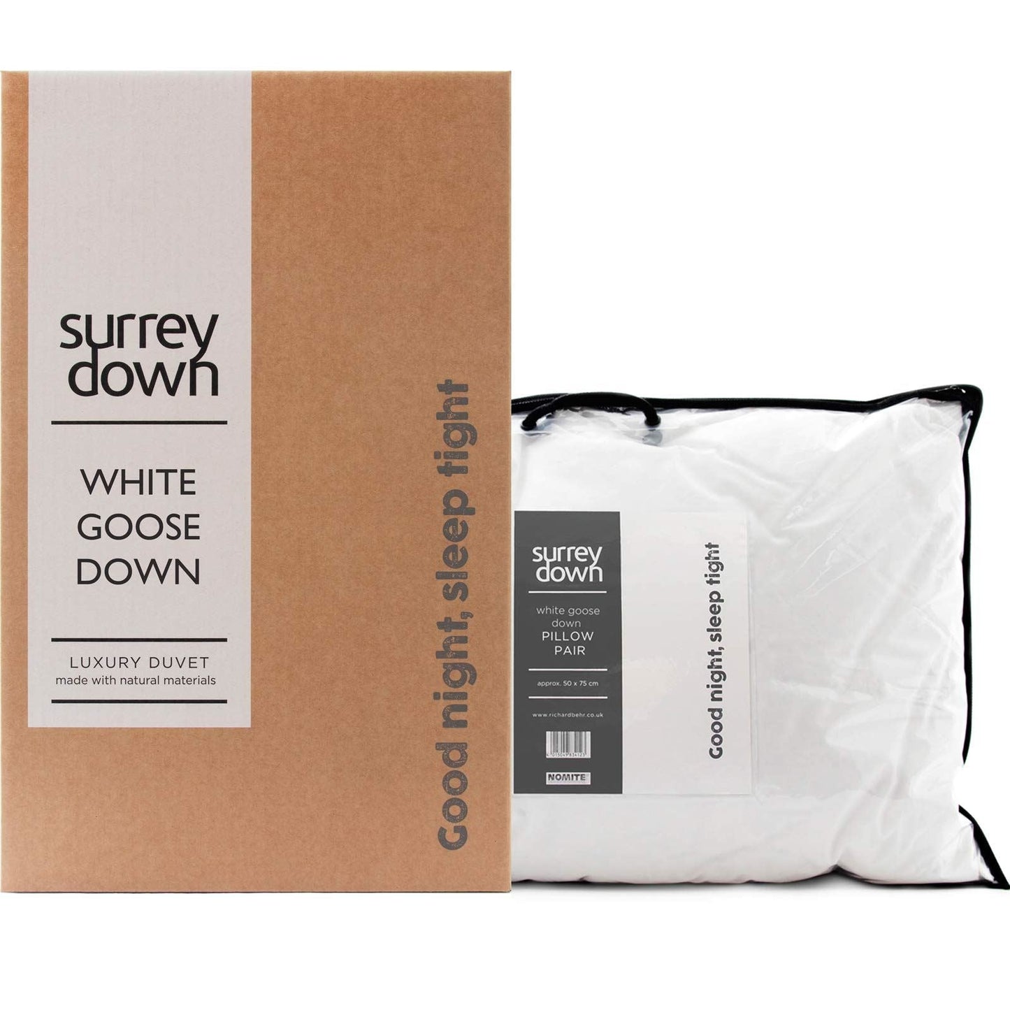 Goose Down Duvet With Pillow, 10.5 Tog