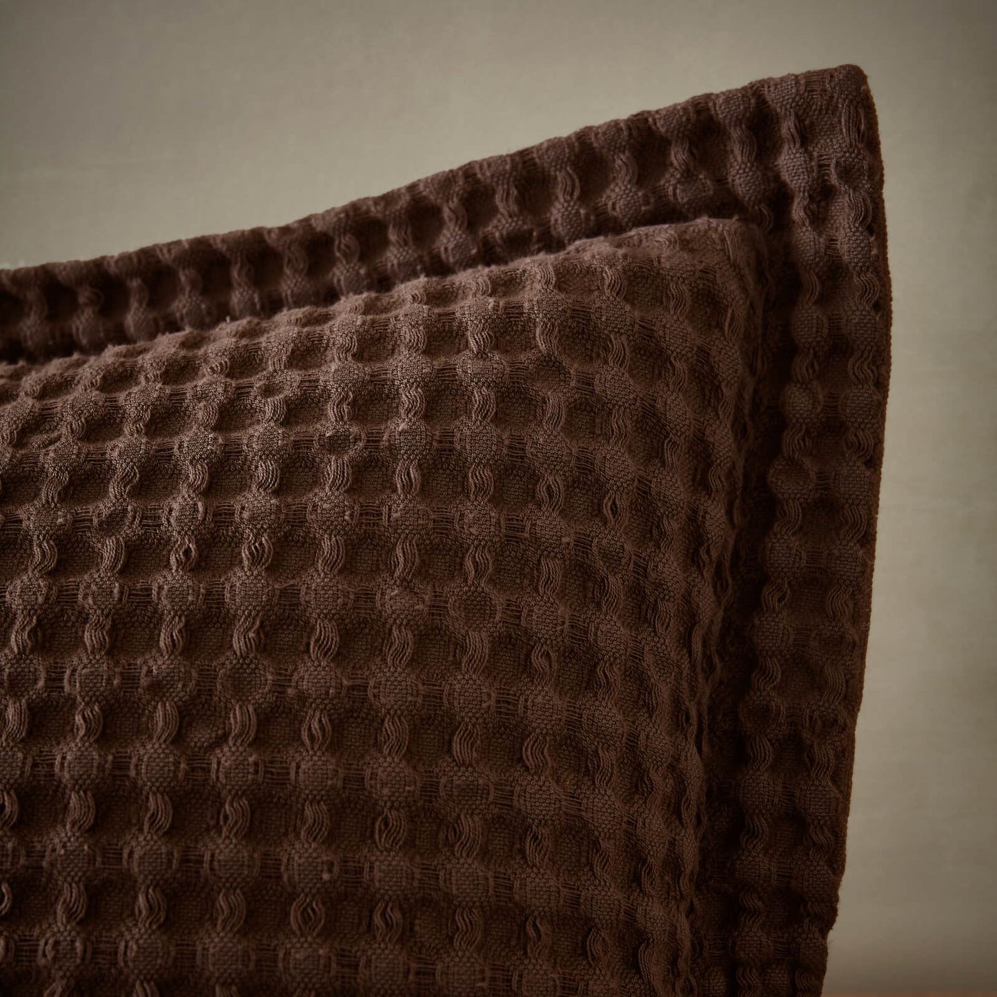 Pineapple Elephant Jaipur Chunky Waffle Printed Cotton Cushion Chocolate - 30x50cm