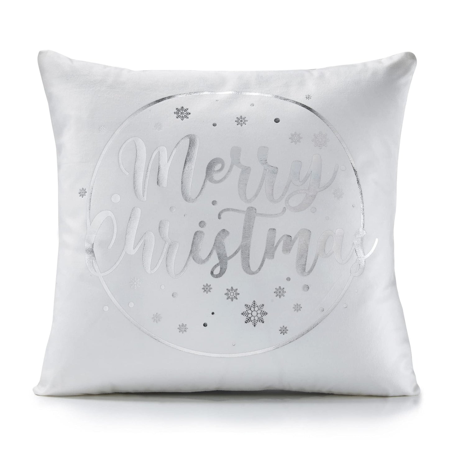 Merry Christmas White Cushion Cover