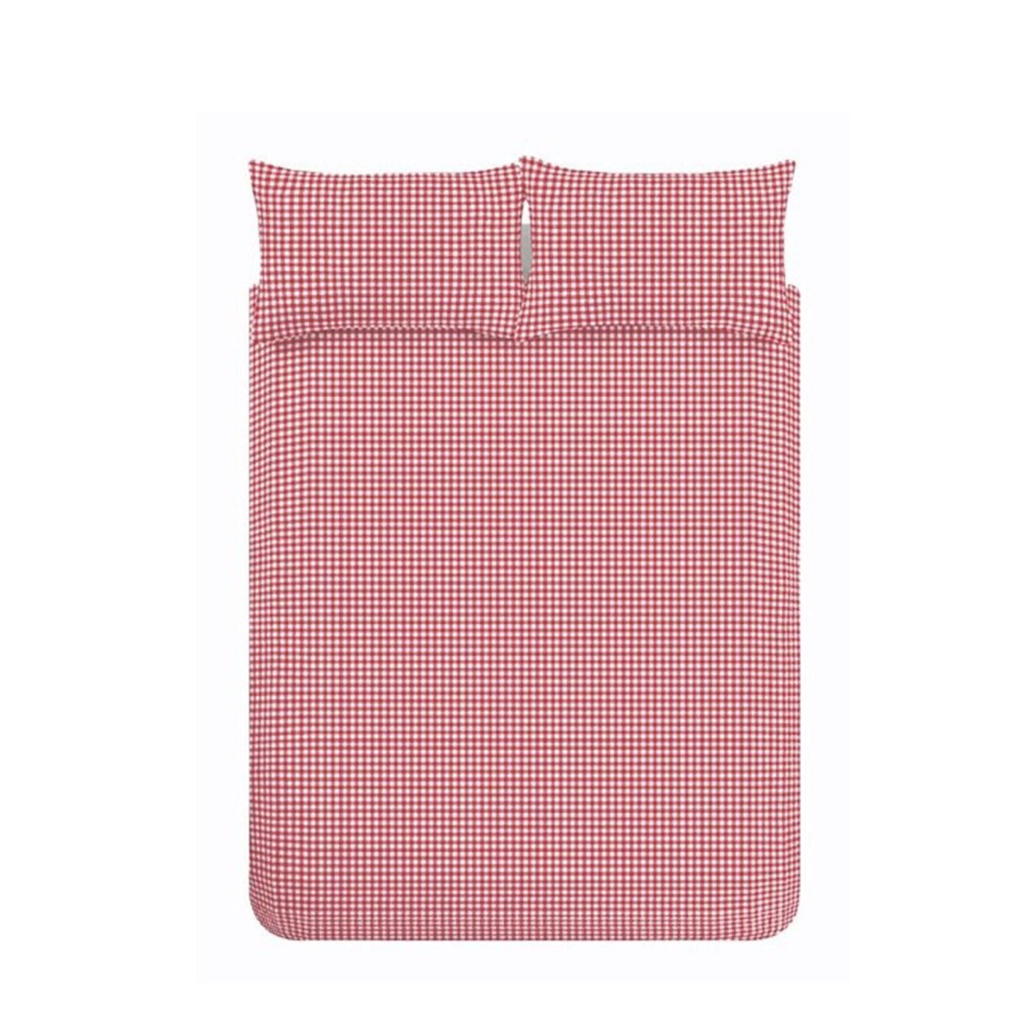 Catherine Lansfield Bamford Gingham Check Red Duvet Cover Set