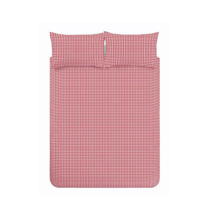 Catherine Lansfield Bamford Gingham Check Red Duvet Cover Set