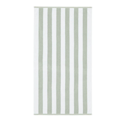 Reversible Stripe Jacquard Sage Green Bath Towel - 70x120 cm