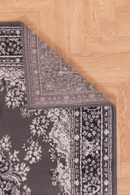 Traditional Poly Lancashire Dark Grey Rugs