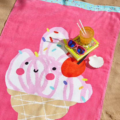 I'm Melting Pink Beach Towel