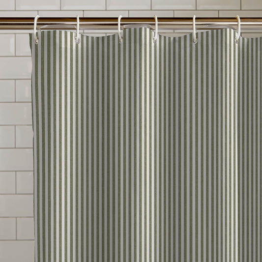 Timeless Stripe 180x180cm Shower Curtain Green