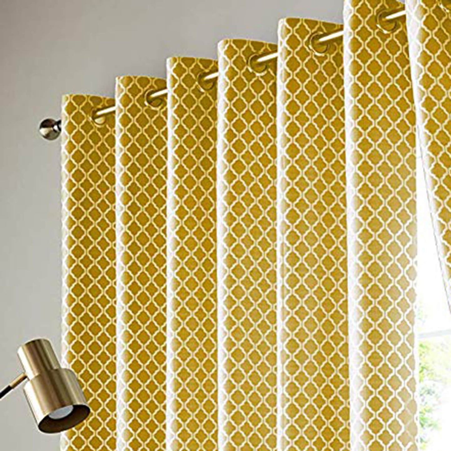 Cotswold Ochre Eyelet Curtains