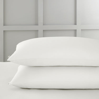 400 Thread Count Cotton Sateen Ivory Pillow case Pair with envelope closure