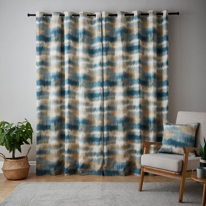 Ombre Texture Teal Curtains Two Panels