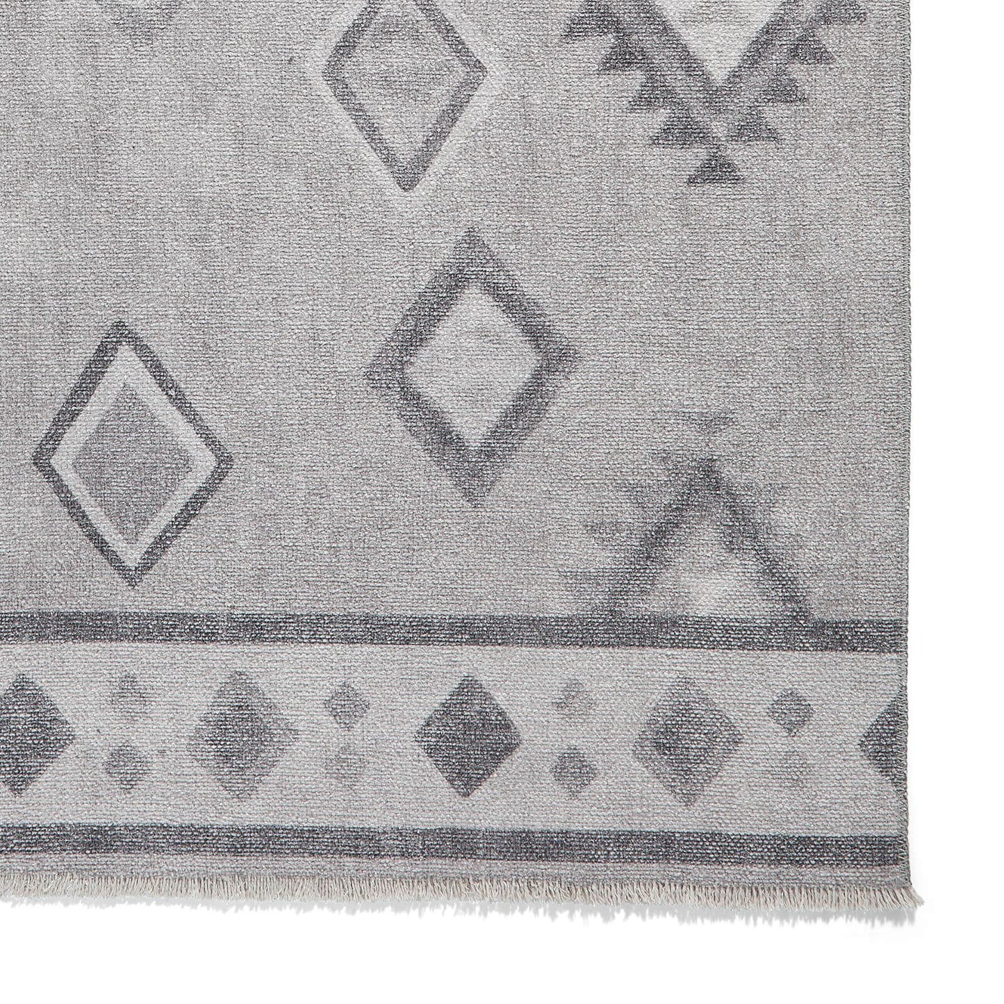 Whisper H1066 Grey/Green Modern Washable Rug