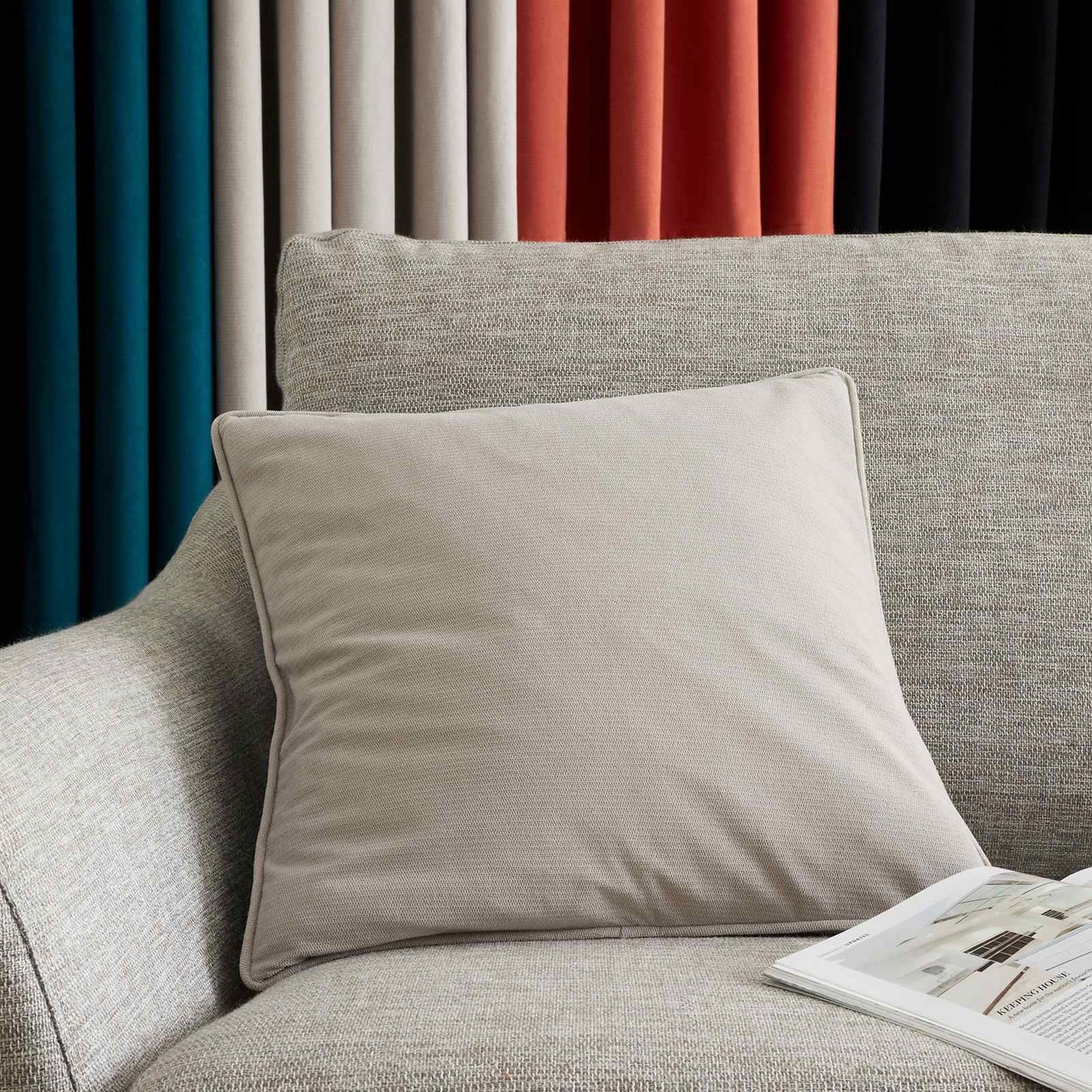 Wilson Velvet Grey Filled Cushion