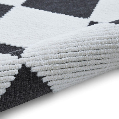 Lyna J0529 Charcoal/White Washable Rug
