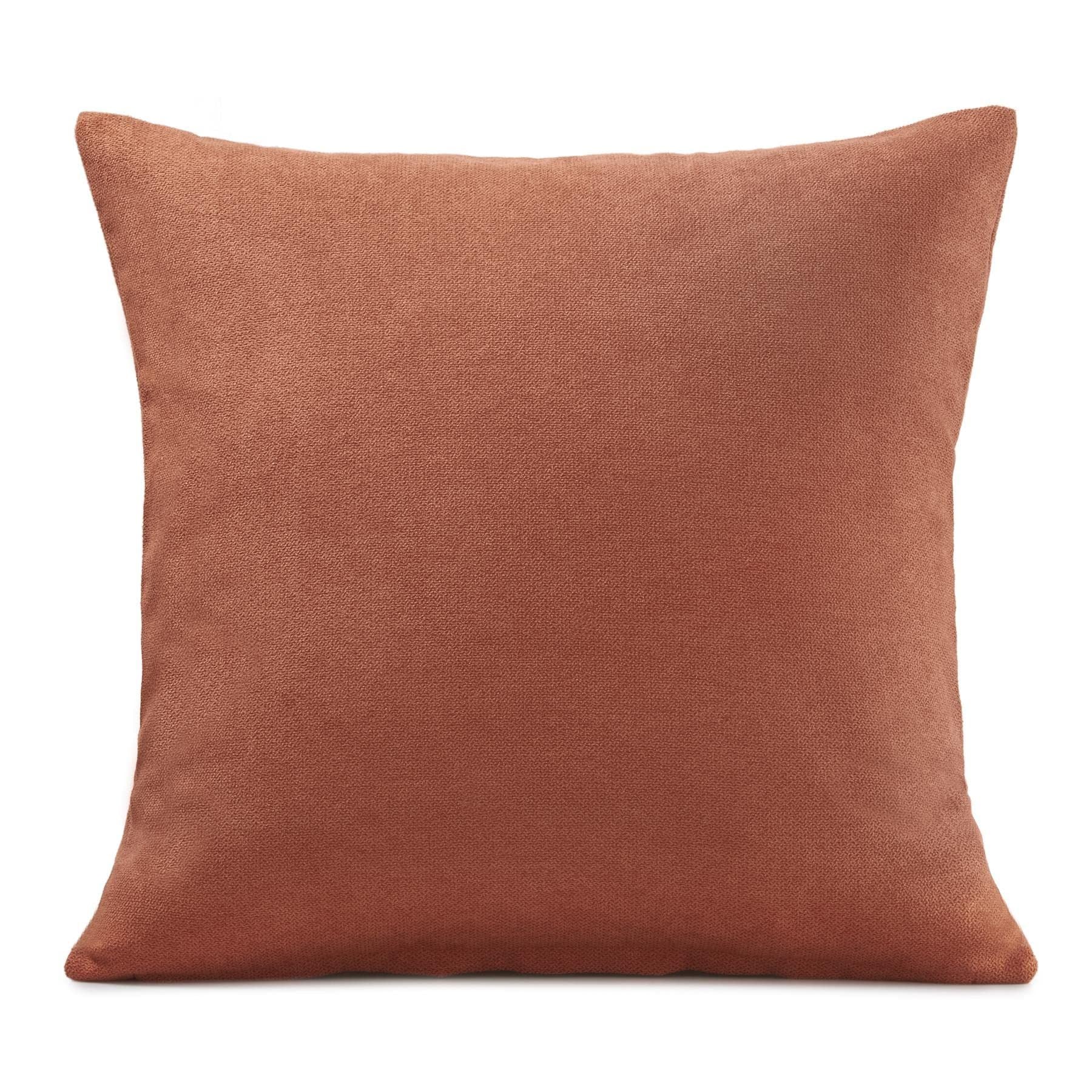 Velvet Chenille Orange Cushion Cover