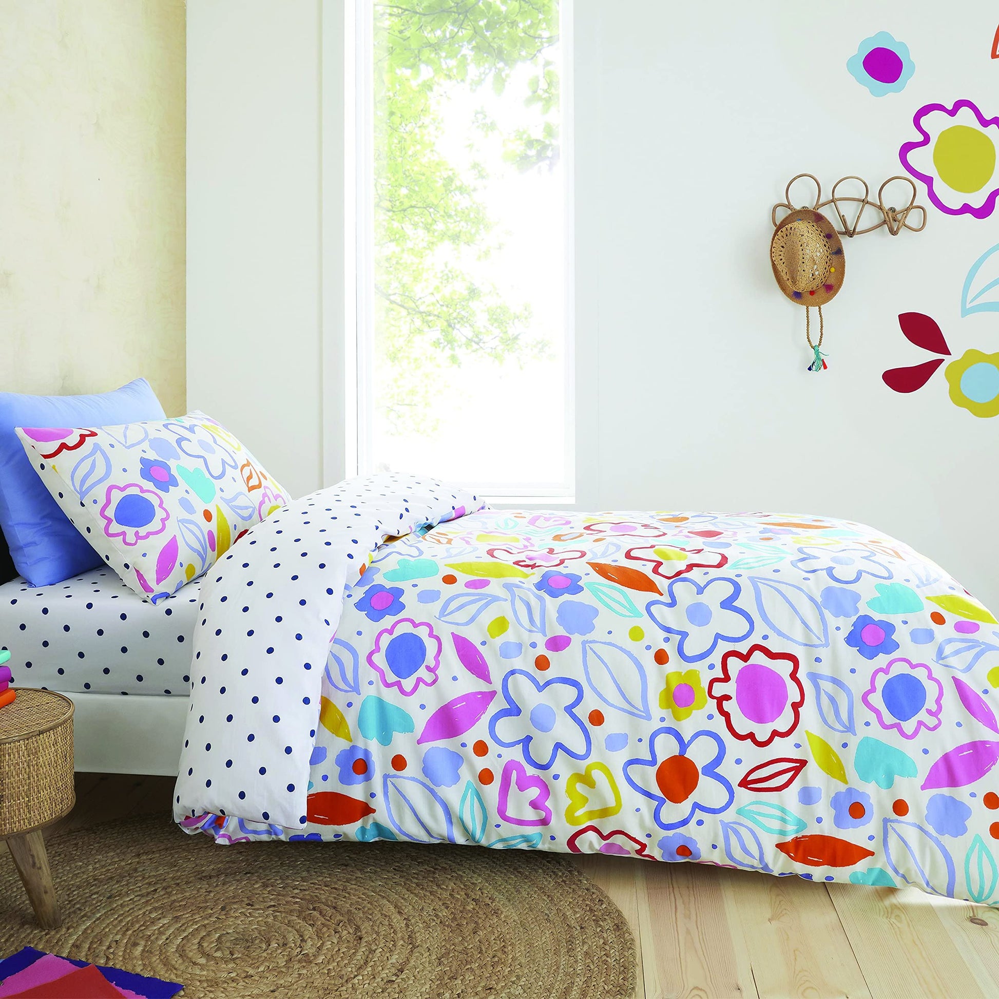 Pineapple Elephant Blomme Bright Kids Duvet Set