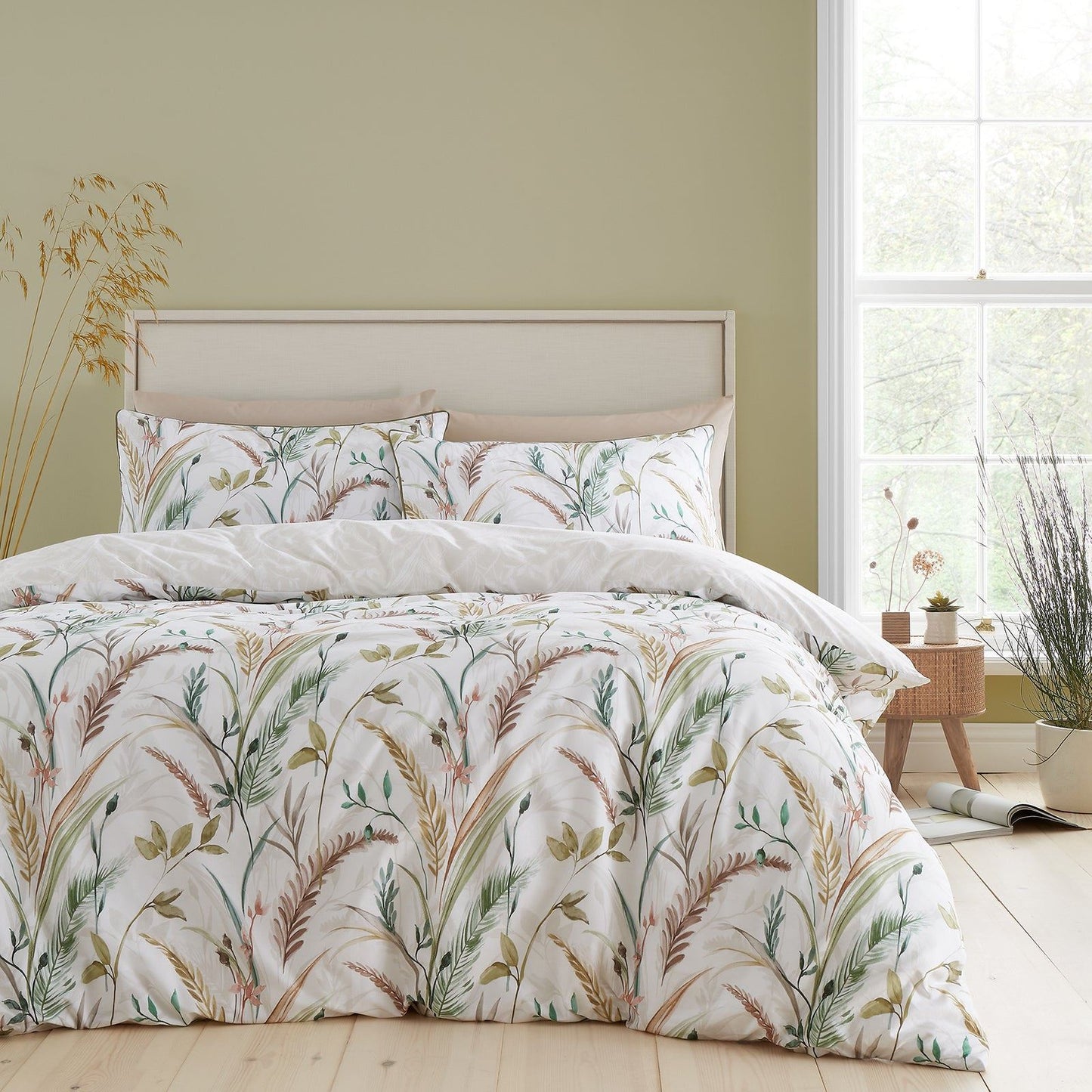 Ornamental Grasses Natural Duvet Cover Set