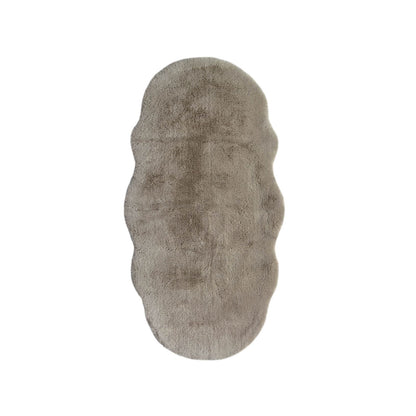 Luxury Faux Fur Natural Plain Rug