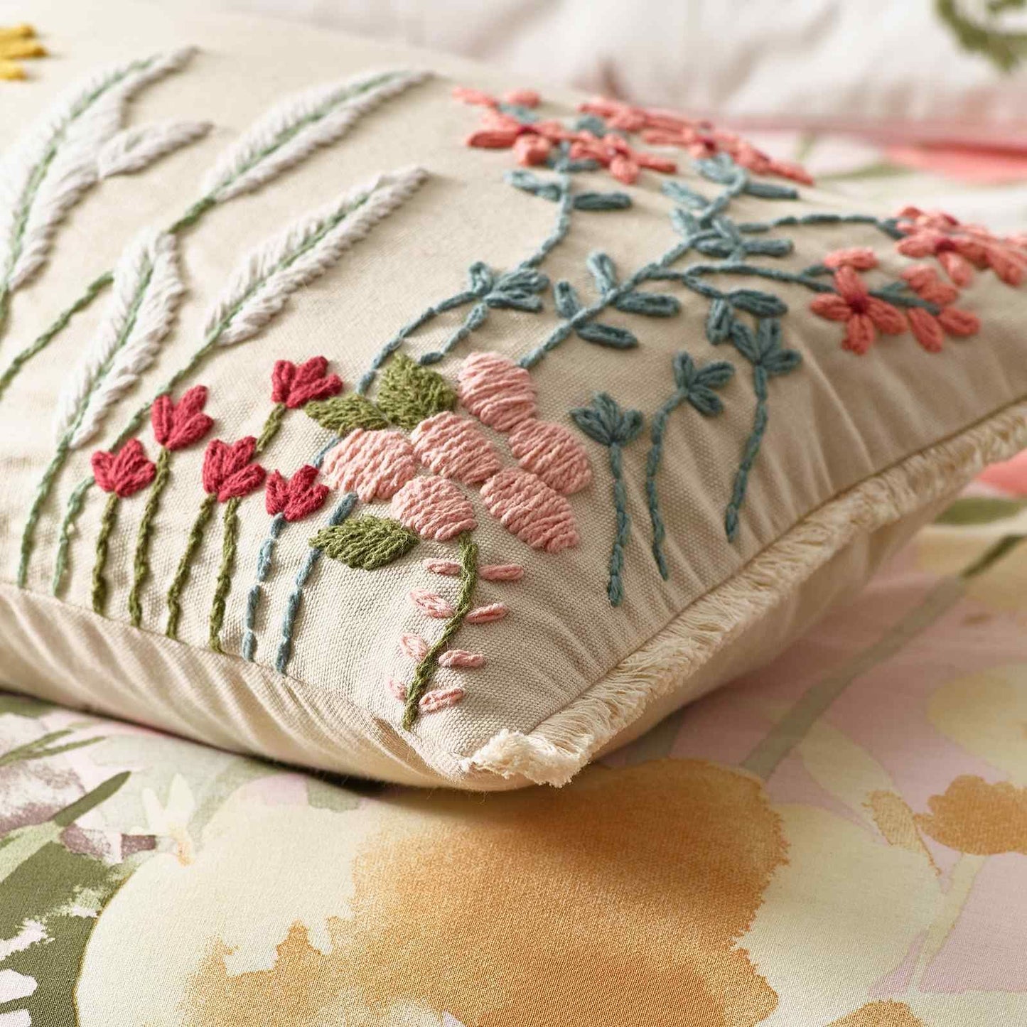 Countryside Floral Natural Cushion