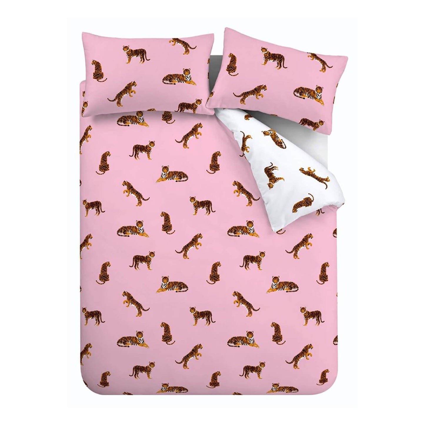 Tiger Pink Duvet Cover Set