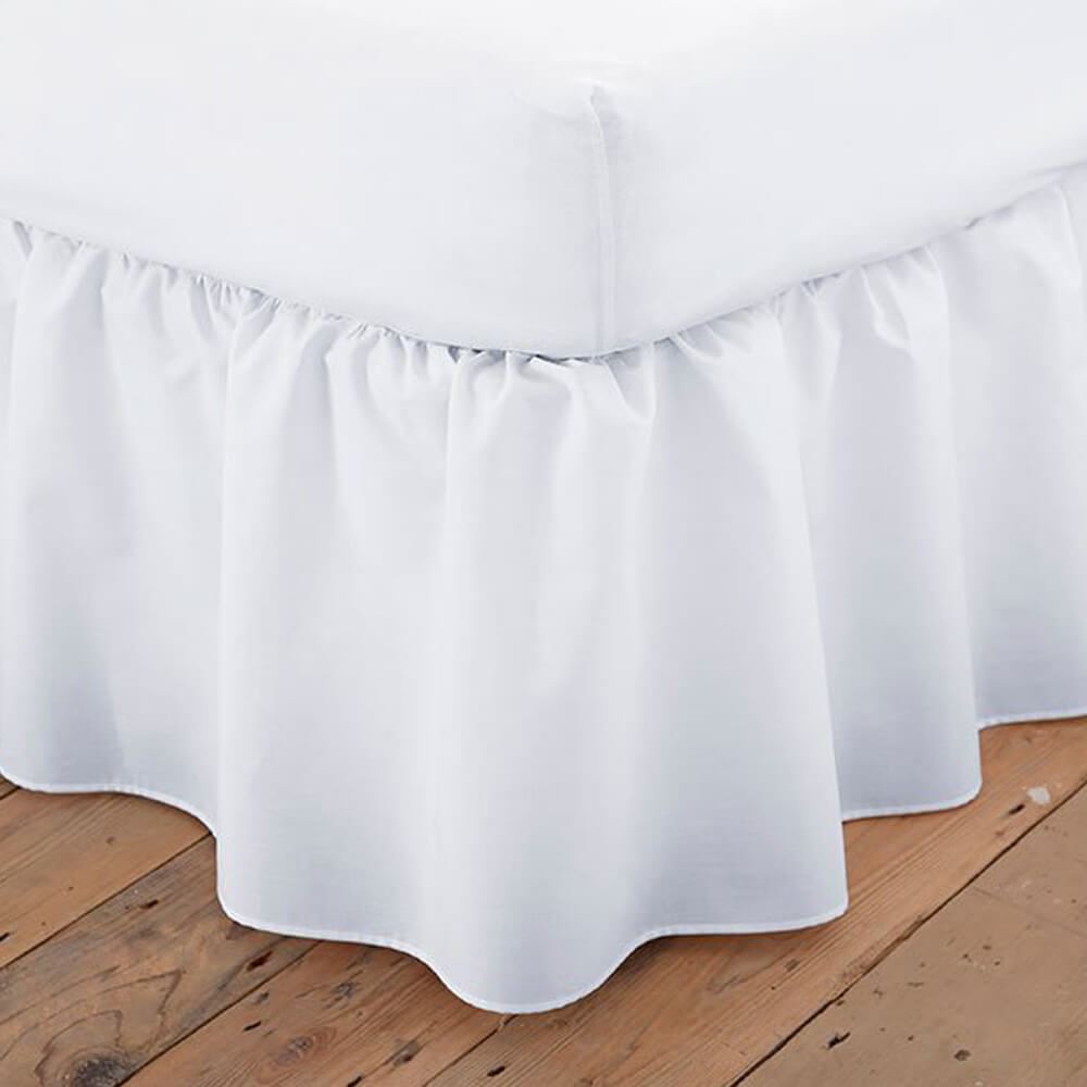 Poetry White Fitted Valance Sheet