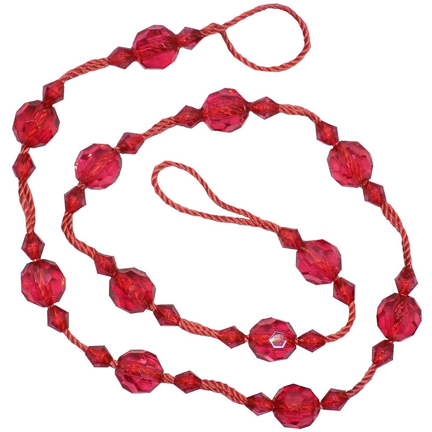 Twinkle Red Curtain Tiebacks Pair