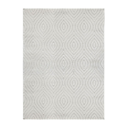 Malmo Tear Drop White Rug