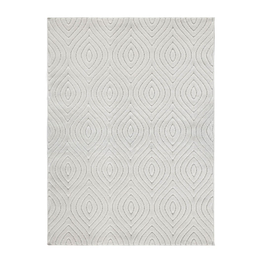 Malmo Tear Drop White Rug